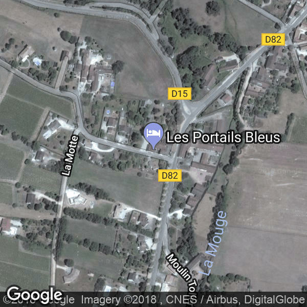 Google Map of Les Portails Bleus, La Goulette, Azé 71260, France